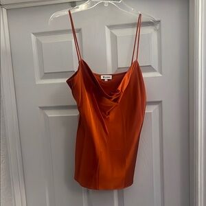 Rusty red 100% silk cami